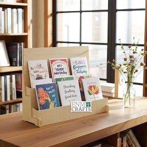 Greeting Card Display Stand, XL CounterTop 2 Tier Rack for Craft Trade Shows