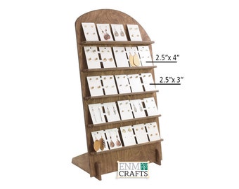 Earrings Card Display, Earrings Holder for Craft Trade Shows, Adjustable Shelving Height