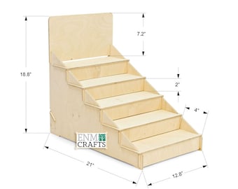 Craft Show Display 5 Tier, Wooden Table top Rack, Product Display