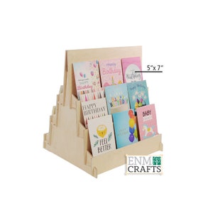 Double Sided 3 Tiered XL Greeting Card Display, CounterTop 3 Tier Rack for Craft Trade Shows