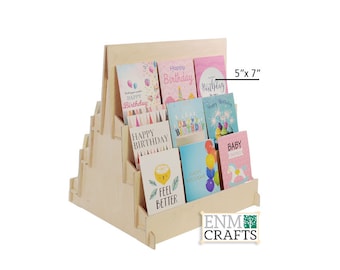 Double Sided 3 Tiered XL Greeting Card Display, CounterTop 3 Tier Rack for Craft Trade Shows