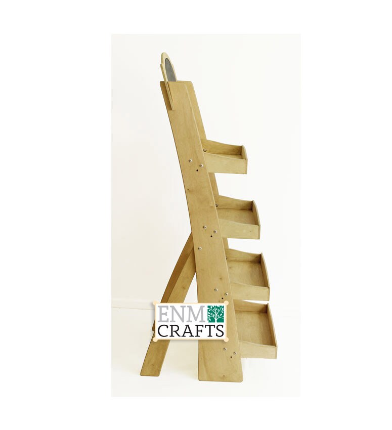Slanted Vinyl Rack 4 Tiered Slanted Floor Display Rack, Slanted & Horizontal Display Rack ...