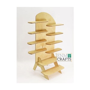 Retail Display Stand with 10-tier Wooden Countertop Rack, Product Display Rack
