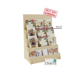 Greeting Card Display, CounterTop 4 Tier Rack for Craft Trade Shows - Next Day Shipping