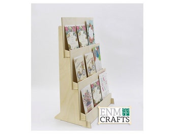 Greeting Card Display Stand, 3 Tiered XL CounterTop Rack for Craft Trade Shows