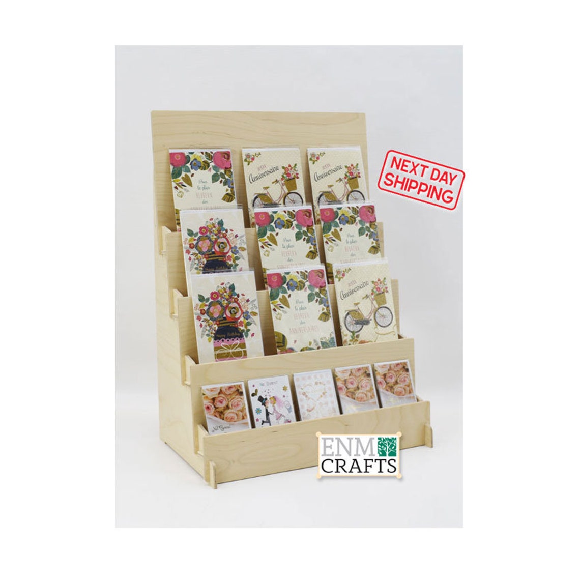 Greeting Card Display Countertop 4 Tier Rack for Craft Trade - Etsy