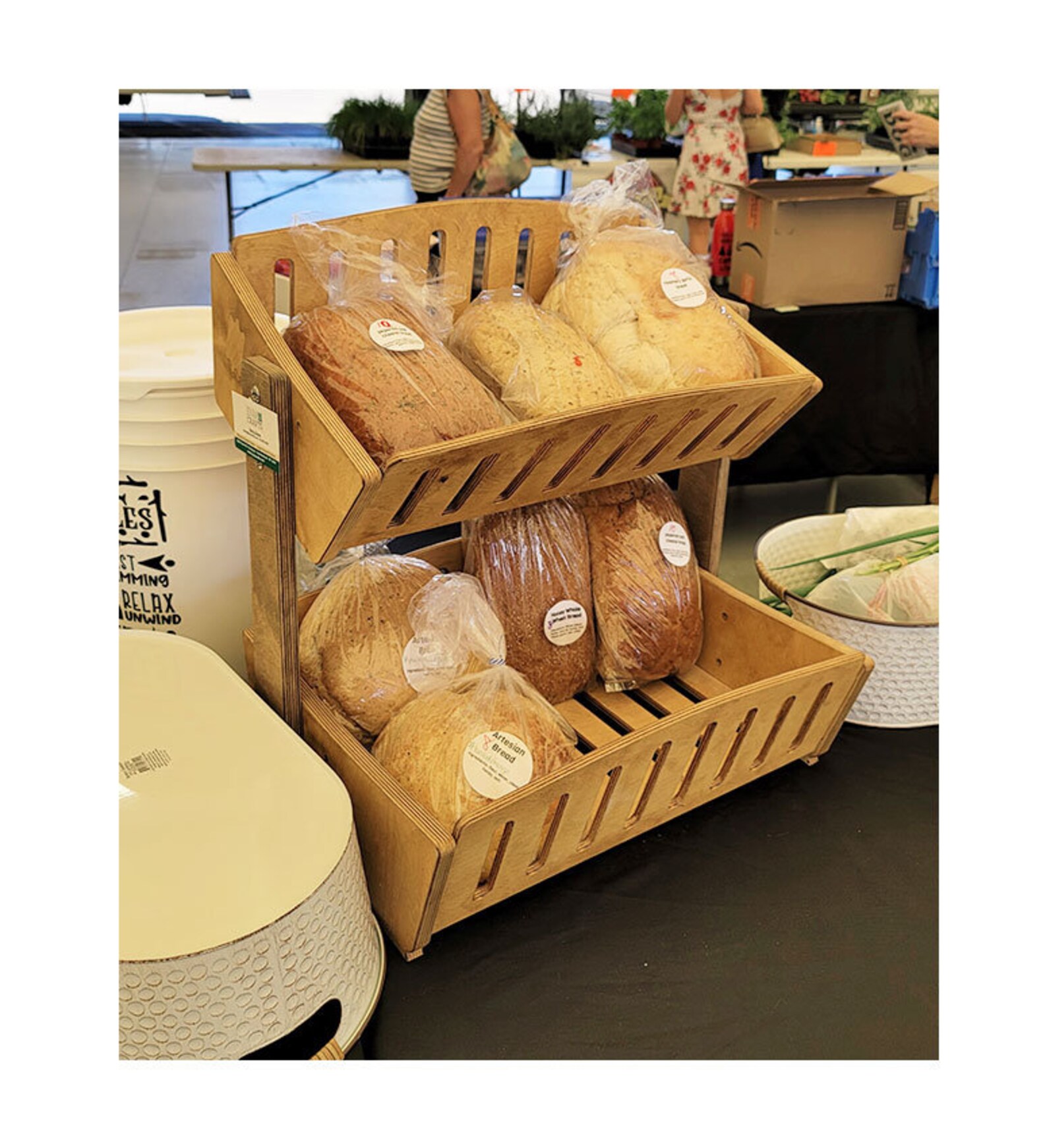 2 Tier Slanted Bakery Display Rack Market Stand Etsy