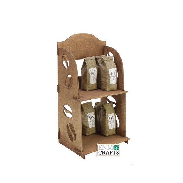 Coffee Bags Display Rack, Merchandise Display Stand for Coffee Bags