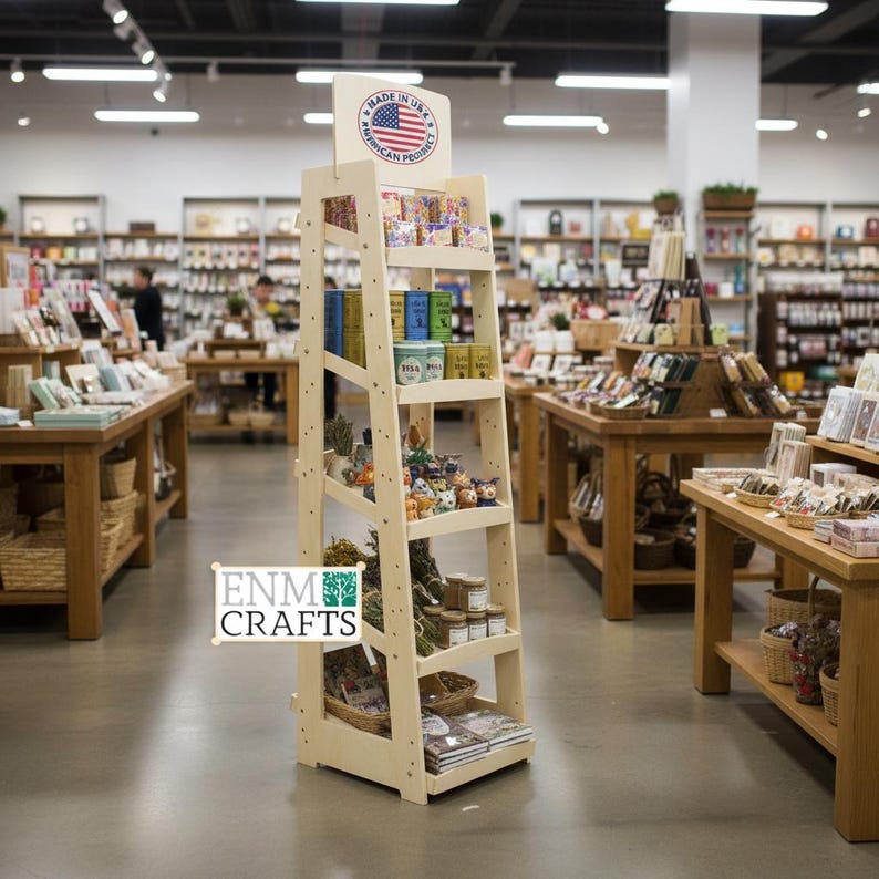 5 Tiered Retail Shelving Unit With Combination of Horizontal and Angled ...