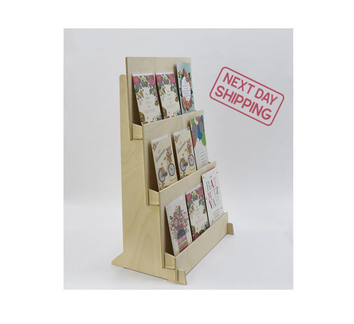 3 Tiered XL Greeting Card Display Counter Top 3 Tier Rack for Etsy