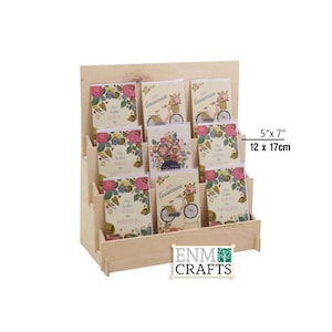 Greeting Card Display, CounterTop 3 Tier Rack for Craft Trade Shows