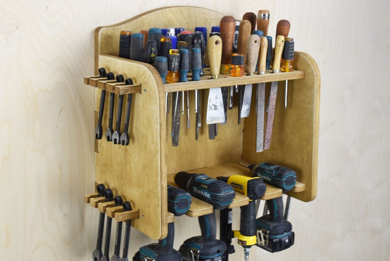 Multiple Tool Storage Cordless Drill Organizer With Plenty of Etsy
