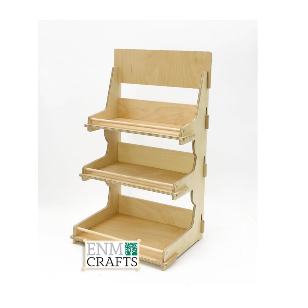 Craft Show Display 3-tier Wooden Table Top Rack Product photo image