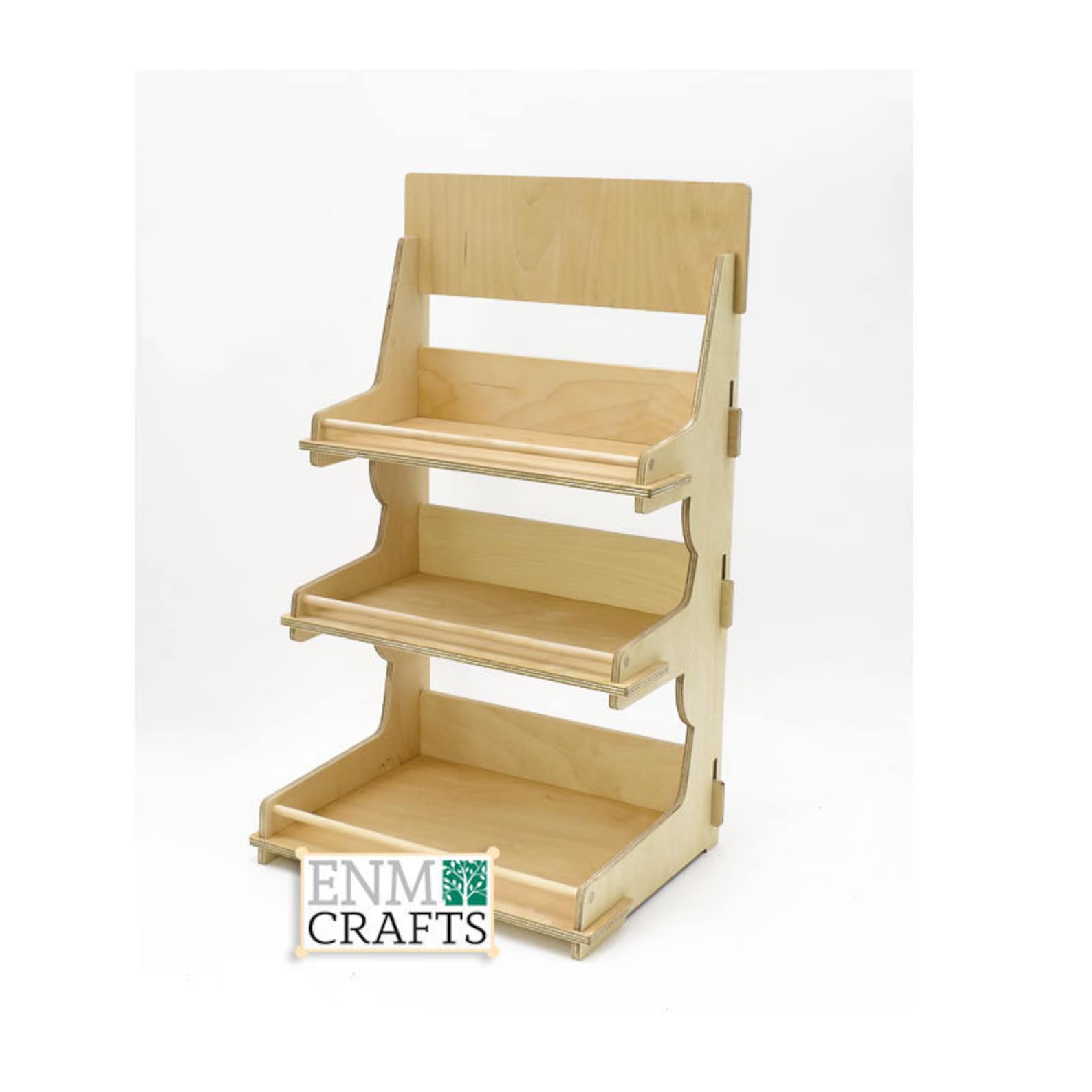 Craft Show Display 3-tier Wooden Table Top Rack, Product Retail Shelf ...
