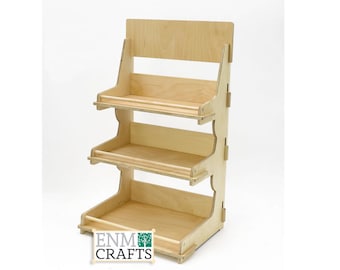 Wooden Display Stand, Portable Display Shelf, Retail Display