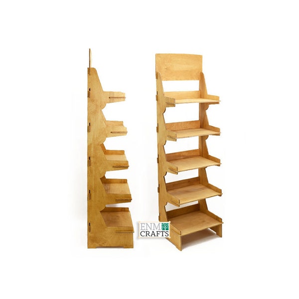 Retail Display Rack, 5 Tier Floor Display Rack, Collapsible Shelving Unit