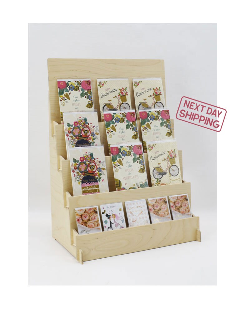 4 Tiered XL Greeting Card Display Counter Top 4 Tier Rack for Etsy