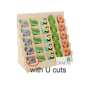 25 Pocket Sticker Display Rack with U cuts to promote your products.
