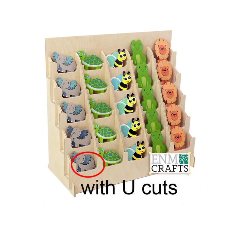 25 Pocket Sticker Display Rack with U cuts to promote your products.