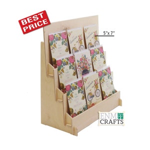 Greeting Card Display, CounterTop 3 Tier Rack for Craft Trade Shows