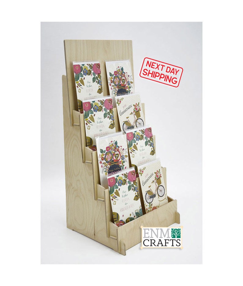 4 Tiered Large Greeting Card Display Counter Top 4 Tier Rack Etsy