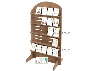 Earrings Card Holder for Craft Trade Shows, Adjustable Shelving Height