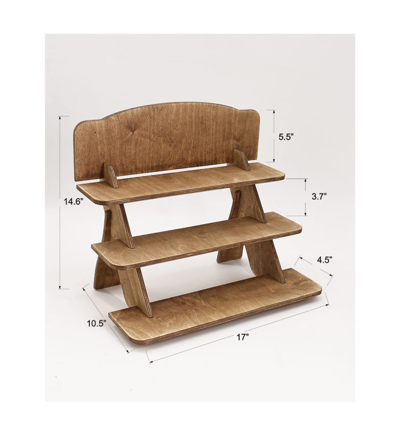 3 Tier Wooden Display Stand Table top Wooden Rack Booth Etsy