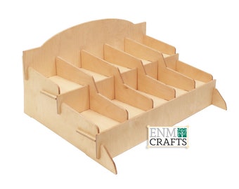 Soap Bin Collapsible Display, 2-tier Wooden Countertop Rack, Soap Bars Display