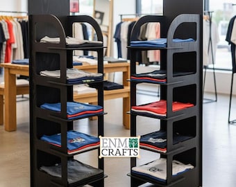 T-Shirt Retail Display Rack, 5 Tier Floor Display Rack, Collapsible Shelving Unit, Free Shipping
