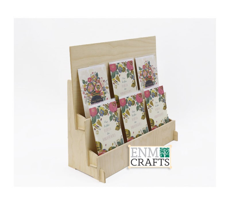 Greeting Card Display Stand XL Countertop 2 Tier Rack for Etsy