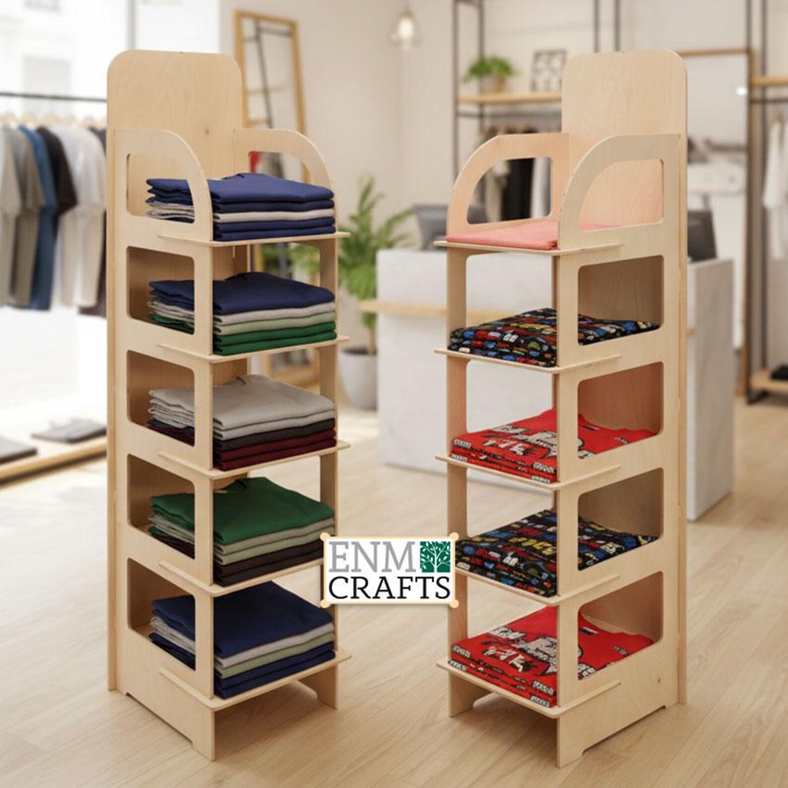 T Shirt Racking T-shirt Retail Display Rack, 5 Tier Floor Display Rack, Collapsible ...