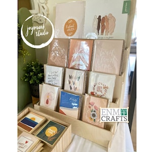 Greeting Card Display, CounterTop 4 Tier Rack for Craft Trade Shows- Next Day Shipping