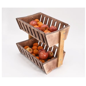 2 Tier Fruit Basket, Kitchen Storage, Basket Organization, Vegetable Rack
