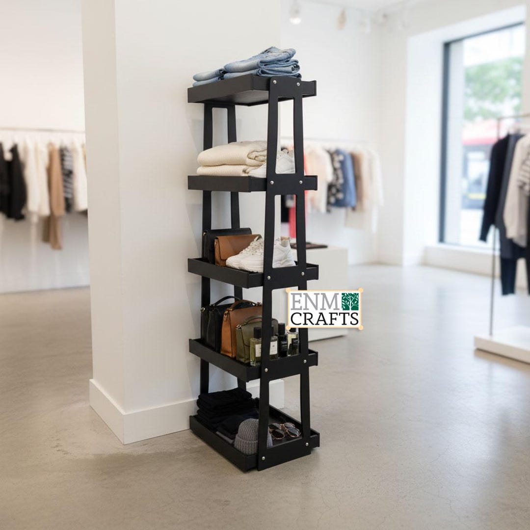 5 Tier Floor Display Rack, Retail Display Stand, Collapsible Shelving ...