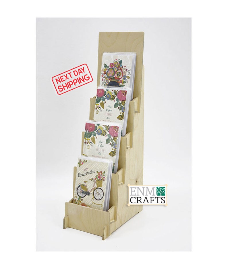 4 Tiered Greeting Card Display Counter Top 4 Tier Rack for Etsy