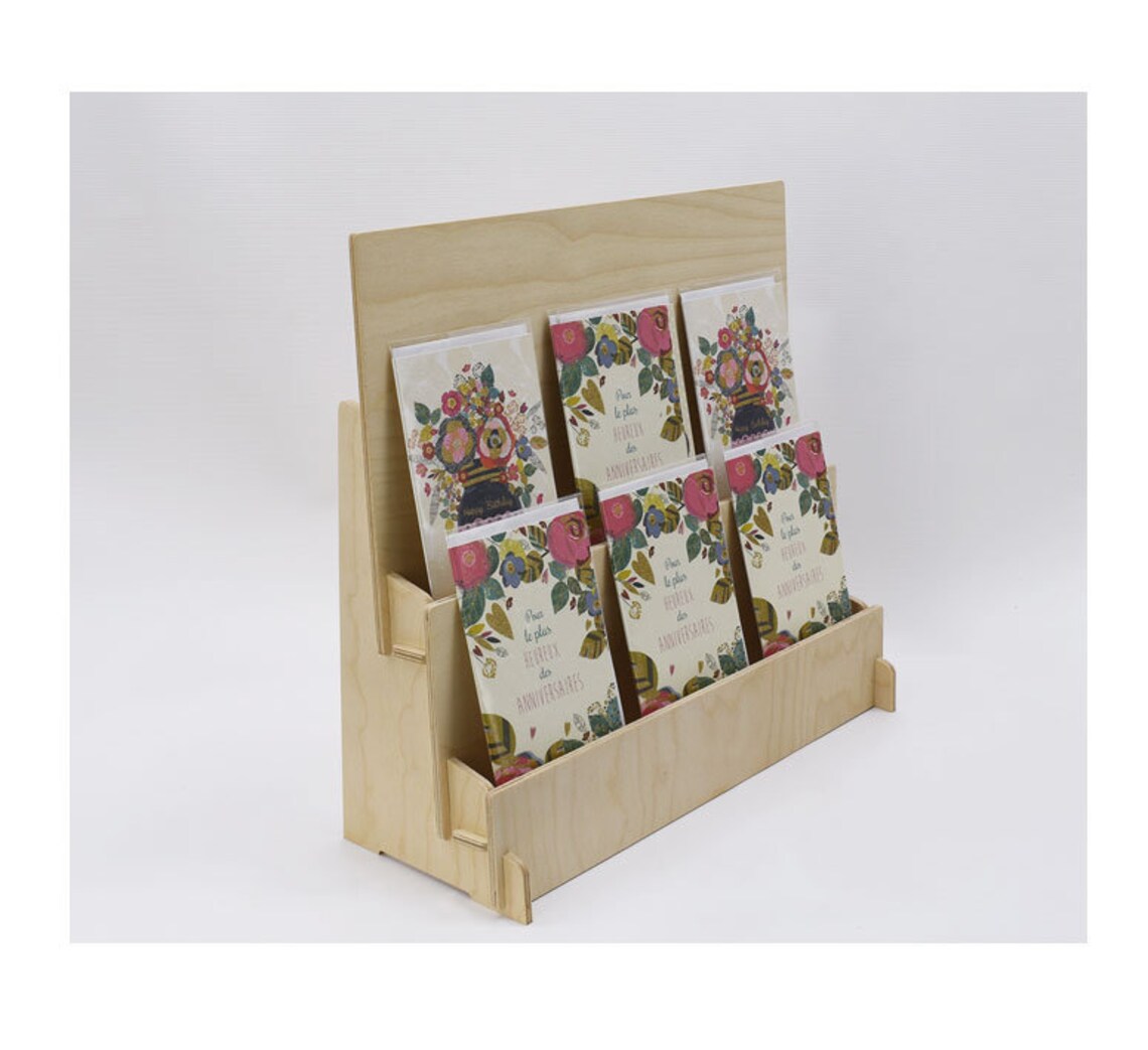2 Tiered XL Greeting Card Display Counter Top 2 Tier Rack for Etsy