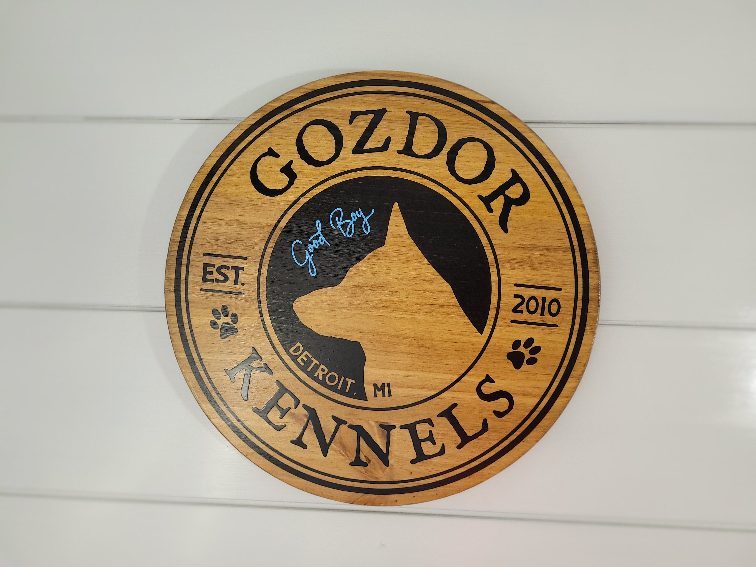 Your Choice of Breed Personalized Dog Kennel Logo Wall Plaque Etsy
