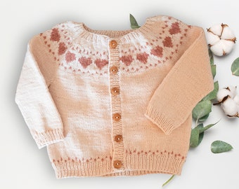 Handmade Pink Heart Sweater