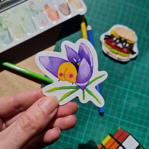 Adesivo in vinile Bee Bum in Flower / Scrapbooking, adesivo Bullet Journal, adesivo Planner, adesivo illustrato carino