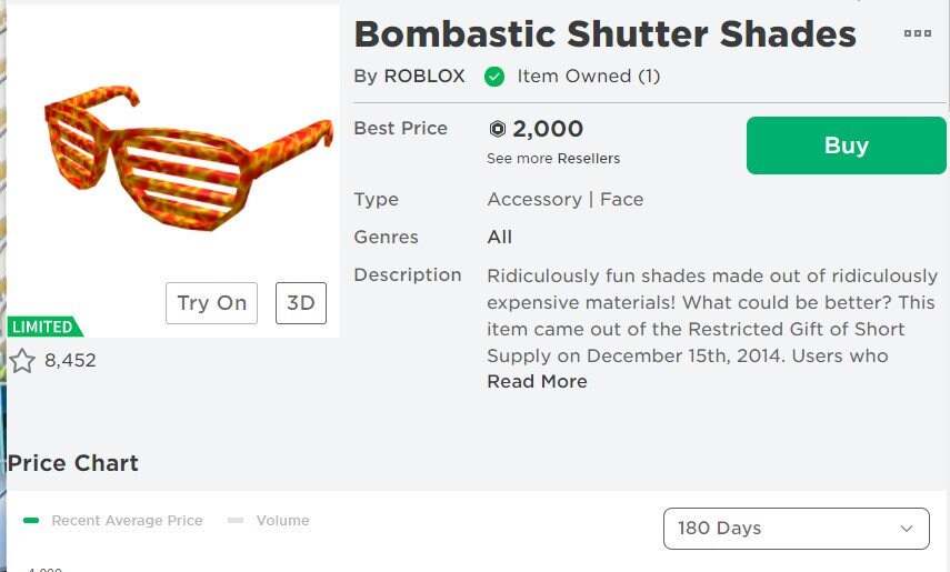 Bombastic shutter shades ROBLOX limited Etsy