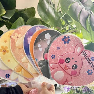 Ateez OT8 Bias Heart Picket | Fan Sign | Sign |  Banner for Concerts & Gifts | Heart Shaped | K-Pop| room decoration.