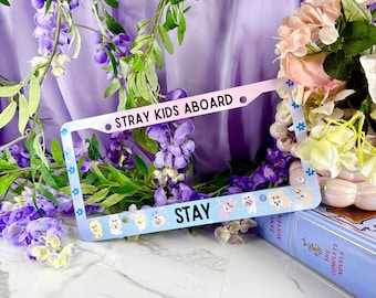 Stray Kids Skzoo Aluminum License Plate Frame: Kpop Car Accessory