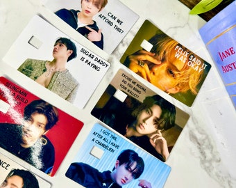 Stray Kids Card Cover Small Chip or Big Chip | SKZ | Lee know | Changbin | Han | Bangchan | Felix | Seungmin | Hyunjin | Card Sticker |