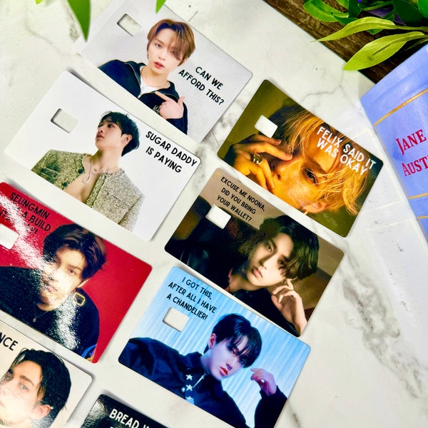 Stray Kids Card Cover Small Chip | SKZOO | K-pop | SKZ | Lee know | Changbin | Han | Bangchan | Felix | Seungmin | Hyunjin | Card Sticker |