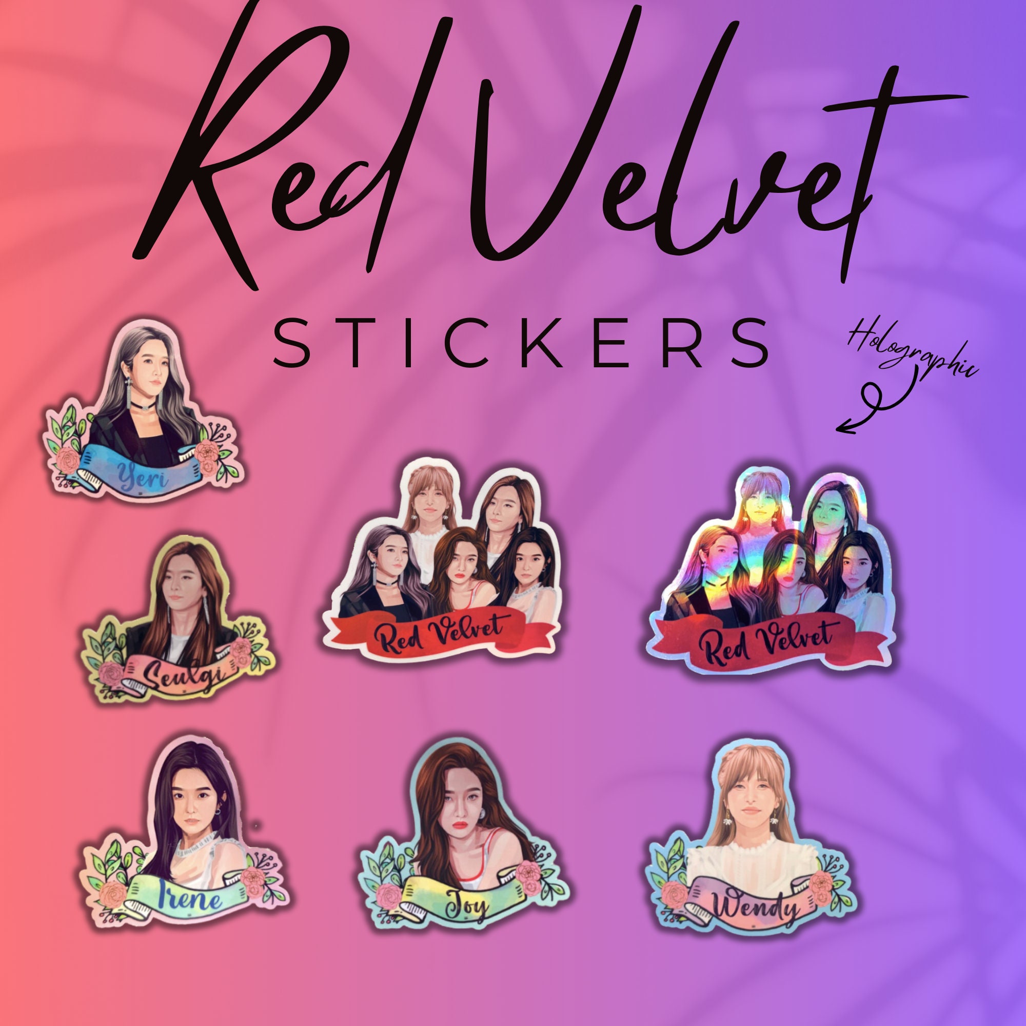 Red Velvet Russian Roulette Logo Sticker Sticker for Sale by crscntbttrfly