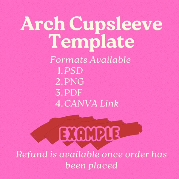 Arch Cupsleeve Template File Only | Custom Cupsleeve | Cupsleeve Wedding | Cupsleeve Event | Cupsleeve Template | Custom Kpop Template