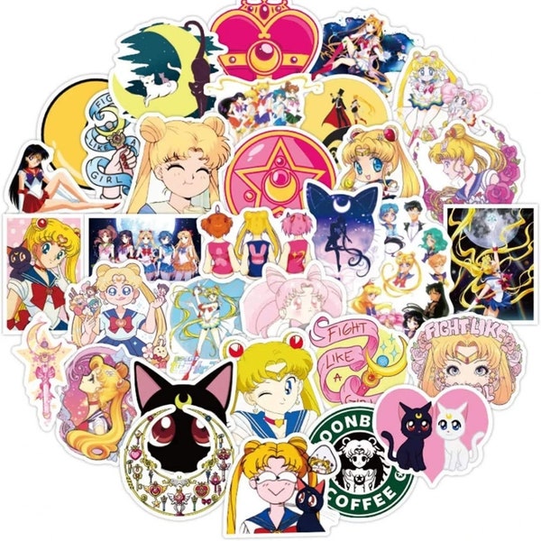 Sailor Moon Sticker - 10er Set - zufällig