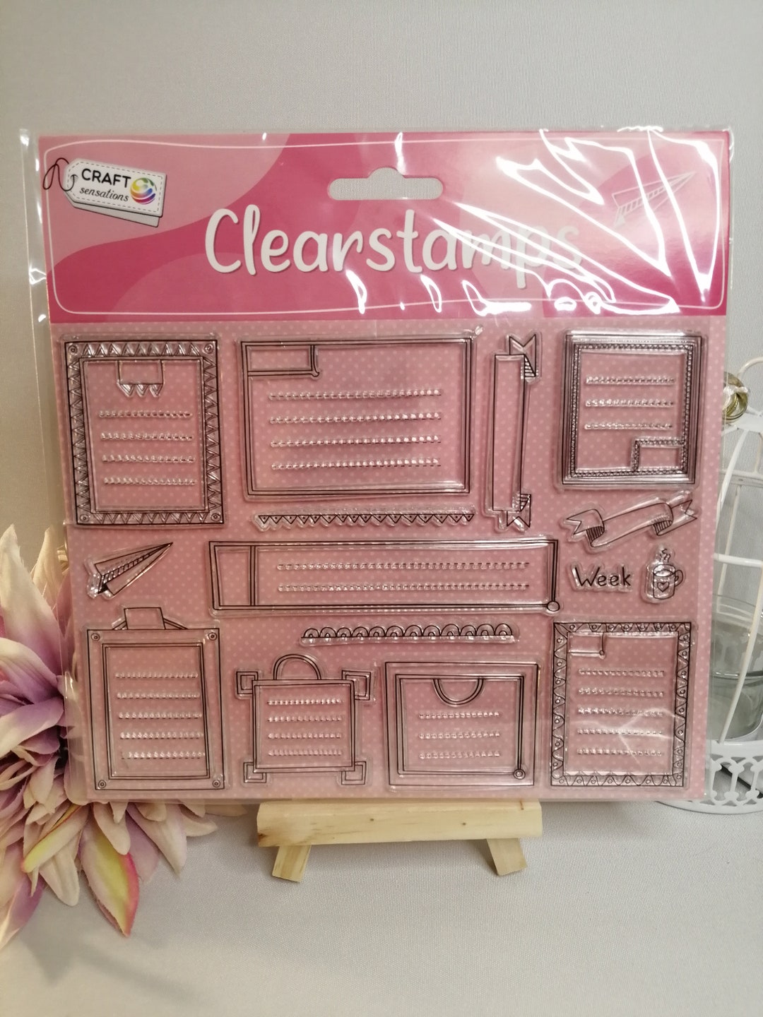 Clear Stamps Bullet Journal Stamps Notes Notes Frames Etsy