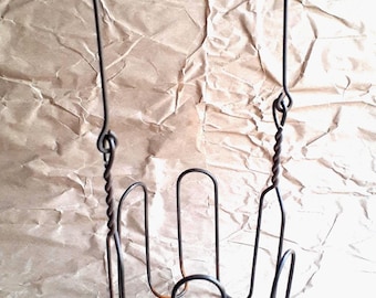 Vintage Wire Canning Jar Holder with Wooden Handle