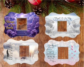 Memorial Christmas BENELUX shape Ornament PNG, 4 Designs Bundle, Christmas in Heaven, In Loving Memory, Digital Design, Instant Download